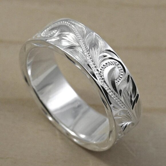 💝 Wholesale Fever CZ Beautiful Retro Carved Vintage Rings for Women, PD617 - Picture 6 of 9